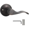 image:imageProbrico RightHanded HalfDummy Levers in Satin Nickel Finish Interior Wave Style Single Side NonFunctioning Door Handles for Closets 2 PackOil Rubbed Bronze