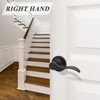 image:imageProbrico RightHanded HalfDummy Levers in Satin Nickel Finish Interior Wave Style Single Side NonFunctioning Door Handles for Closets 2 PackOil Rubbed Bronze