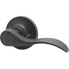 image:imageProbrico RightHanded HalfDummy Levers in Satin Nickel Finish Interior Wave Style Single Side NonFunctioning Door Handles for Closets 2 PackOil Rubbed Bronze