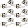 image:imageProbrico Satin Nickel Square Entry Levers Locksets and Single Cylinder Deadbolts Combination Set Heavy Duty Front Door Office Entrance Levers 3 Pack Keyed AlikeAll Same KeysBrushed Nickel