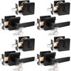 image:imageProbrico Satin Nickel Square Entry Levers Locksets and Single Cylinder Deadbolts Combination Set Heavy Duty Front Door Office Entrance Levers 3 Pack Keyed AlikeAll Same KeysBlack