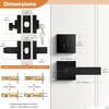 image:imageProbrico Satin Nickel Square Entry Levers Locksets and Single Cylinder Deadbolts Combination Set Heavy Duty Front Door Office Entrance Levers 3 Pack Keyed AlikeAll Same KeysBlack
