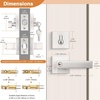 image:imageProbrico Satin Nickel Square Entry Levers Locksets and Single Cylinder Deadbolts Combination Set Heavy Duty Front Door Office Entrance Levers 3 Pack Keyed AlikeAll Same KeysBrushed Nickel