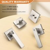 image:imageProbrico Satin Nickel Square Entry Levers Locksets and Single Cylinder Deadbolts Combination Set Heavy Duty Front Door Office Entrance Levers 3 Pack Keyed AlikeAll Same KeysBrushed Nickel