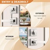 image:imageProbrico Satin Nickel Square Entry Levers Locksets and Single Cylinder Deadbolts Combination Set Heavy Duty Front Door Office Entrance Levers 3 Pack Keyed AlikeAll Same KeysBrushed Nickel