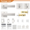 image:imageProbrico Satin Nickel Square Entry Levers Locksets and Single Cylinder Deadbolts Combination Set Heavy Duty Front Door Office Entrance Levers 3 Pack Keyed AlikeAll Same KeysBrushed Nickel