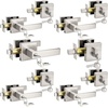 image:imageProbrico Satin Nickel Square Entry Levers Locksets and Single Cylinder Deadbolts Combination Set Heavy Duty Front Door Office Entrance Levers 3 Pack Keyed AlikeAll Same KeysBrushed Nickel