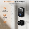 image:imageProbrico Smart Fingerprint Door Lock for Front Door Electronic Entry Door Lock Deadbolt with Knob Set Door Knob with Smart Keypad Deadbolt Lock Auto Lock App BlackFlat Black