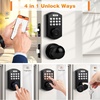 image:imageProbrico Smart Fingerprint Door Lock for Front Door Electronic Entry Door Lock Deadbolt with Knob Set Door Knob with Smart Keypad Deadbolt Lock Auto Lock App BlackBlack