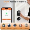 image:imageProbrico Smart Fingerprint Door Lock for Front Door Electronic Entry Door Lock Deadbolt with Knob Set Door Knob with Smart Keypad Deadbolt Lock Auto Lock App BlackFlat Black