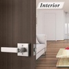 image:imageProbrico Square Keyed Alike Entry Levers Satin Nickel Heavy Duty Entrance Levers Door Locks Reversible Rectangle Levers for RightLeft Handed Doors 2 PackBrushed Nickel