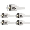 image:imageProbrico Square Keyed Alike Entry Levers Satin Nickel Heavy Duty Entrance Levers Door Locks Reversible Rectangle Levers for RightLeft Handed Doors 2 PackBrushed Nickel