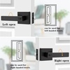 image:imageProbrico Square Keyed Alike Entry Levers Satin Nickel Heavy Duty Entrance Levers Door Locks Reversible Rectangle Levers for RightLeft Handed Doors 2 PackBlack