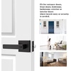 image:imageProbrico Square Keyed Alike Entry Levers Satin Nickel Heavy Duty Entrance Levers Door Locks Reversible Rectangle Levers for RightLeft Handed Doors 2 PackBlack