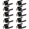 image:imageProbrico Square Keyed Alike Entry Levers Satin Nickel Heavy Duty Entrance Levers Door Locks Reversible Rectangle Levers for RightLeft Handed Doors 2 PackBlack