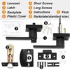 image:imageProbrico Square Keyed Alike Entry Levers Satin Nickel Heavy Duty Entrance Levers Door Locks Reversible Rectangle Levers for RightLeft Handed Doors 2 PackBlack