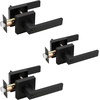 image:imageProbrico Square Keyed Alike Entry Levers Satin Nickel Heavy Duty Entrance Levers Door Locks Reversible Rectangle Levers for RightLeft Handed Doors 2 PackBlack