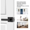 image:imageProbrico Square Keyed Alike Entry Levers Satin Nickel Heavy Duty Entrance Levers Door Locks Reversible Rectangle Levers for RightLeft Handed Doors 2 PackBlack