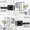 image:imageProbrico Square Keyed Alike Entry Levers Satin Nickel Heavy Duty Entrance Levers Door Locks Reversible Rectangle Levers for RightLeft Handed Doors 2 PackBlack