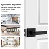 image:imageProbrico Square Keyed Alike Entry Levers Satin Nickel Heavy Duty Entrance Levers Door Locks Reversible Rectangle Levers for RightLeft Handed Doors 2 PackBlack