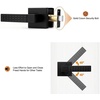 image:imageProbrico Square Passage Interior Keyless Door Handle Heavy Duty Door Knobs for Hall and Closet Doors NonSlip Grip Levers for RightLeft Handed Doors Matt Black 5 Pack