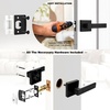 image:imageProbrico Square Passage Interior Keyless Door Handle Heavy Duty Door Knobs for Hall and Closet Doors NonSlip Grip Levers for RightLeft Handed Doors Matt Black 5 Pack