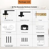 image:imageProbrico Square Passage Interior Keyless Door Handle Heavy Duty Door Knobs for Hall and Closet Doors NonSlip Grip Levers for RightLeft Handed Doors Matt Black 5 Pack