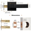 image:imageProbrico Square Passage Interior Keyless Door Handle Heavy Duty Door Knobs for Hall and Closet Doors NonSlip Grip Levers for RightLeft Handed Doors Matt Black 5 Pack