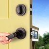 image:imageProbrico Straight Door Handleset Levers with Single Cylinder Deadbolts Combo Keyed Alike Entry Door Handles Lockset Reversible Door Knobs for Right amp Left Side Oil Rubbed Bronze 2 Pack
