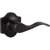 image:imageProbrico Wave Door Lever with Camelot Trim NonTurning Lock in Oil Rubbed Bronze Half Dummy Closet Door Handle Bedroom BiFold Door Knobs  Right Handed