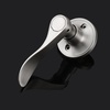 image:imageProbrico Wave Style Left Handle Dummy Levers Left Handed Door Knobs Satin Nickel Finish1 Pack
