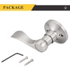 image:imageProbrico Wave Style Left Handle Dummy Levers Left Handed Door Knobs Satin Nickel Finish2 Pack