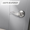 image:imageProbrico Wave Style Left Handle Dummy Levers Left Handed Door Knobs Satin Nickel Finish2 Pack