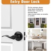 image:imageProbrico Wave Style Lever Handles Entrance Door Knobs Entry Door Locks Brushed NickelBlack