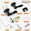 image:imageProbrico Wave Style Lever Handles Entrance Door Knobs Entry Door Locks Brushed NickelBlack