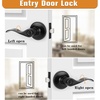 image:imageProbrico Wave Style Lever Handles Entrance Door Knobs Entry Door Locks Brushed NickelBlack