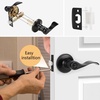 image:imageProbrico Wave Style Lever Handles Entrance Door Knobs Entry Door Locks Brushed NickelBlack