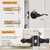 image:imageProbrico Wave Style Lever Handles Entrance Door Knobs Entry Door Locks Brushed NickelOil Rubbed Bronze