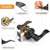 image:imageProbrico Wave Style Lever Handles Entrance Door Knobs Entry Door Locks Brushed NickelOil Rubbed Bronze