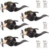 image:imageProbrico Wave Style Lever Handles Entrance Door Knobs Entry Door Locks Brushed NickelOil Rubbed Bronze