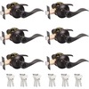 image:imageProbrico Wave Style Lever Handles Entrance Door Knobs Entry Door Locks Brushed NickelOil Rubbed Bronze
