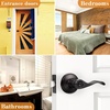 image:imageProbrico Wave Style Lever Handles Entrance Door Knobs Entry Door Locks Brushed NickelOil Rubbed Bronze