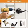 image:imageProbrico Wave Style Lever Handles Entrance Door Knobs Entry Door Locks Brushed NickelOil Rubbed Bronze
