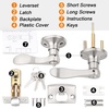 image:imageProbrico Wave Style Lever Handles Entrance Door Knobs Entry Door Locks Brushed NickelSatin Nickel