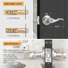 image:imageProbrico Wave Style Lever Handles Entrance Door Knobs Entry Door Locks Brushed NickelSatin Nickel