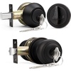 image:imageProbrico 3 Pack Entry Door Knob Set with Single Cylinder Deadbolt Combo Set Keyed Alike Brushed Nickel Door Knobs with Lock and Keys for Entrance Front DoorOil Rubbed Bronze