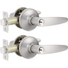 image:imageProbrico Keyed Alike Entry Door Levers Modern Flat Style Door Handles Satin Nickel Entrance Door Locks for Front Exterior Doors Reversible for Right amp Left Handed Doors 2 Pack