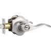 image:imageProbrico Keyed Entry Door Locks Camelot Style Wave Door Levers Brushed Nickel Stainless Steel Door Handles Interior amp Exterior Door Locksets for Left amp Right Hand Doors 85061SN