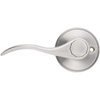 image:imageProbrico Wave Style Left Handle Dummy Levers Left Handed Door Knobs Satin Nickel Finish1 Pack