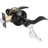 image:imageProbrico Wave Style Lever Handles Entrance Door Knobs Entry Door Locks Brushed NickelBlack